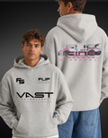 VAST X FLIPSIDE TRACK CIRCUIT HOODIE // GREY