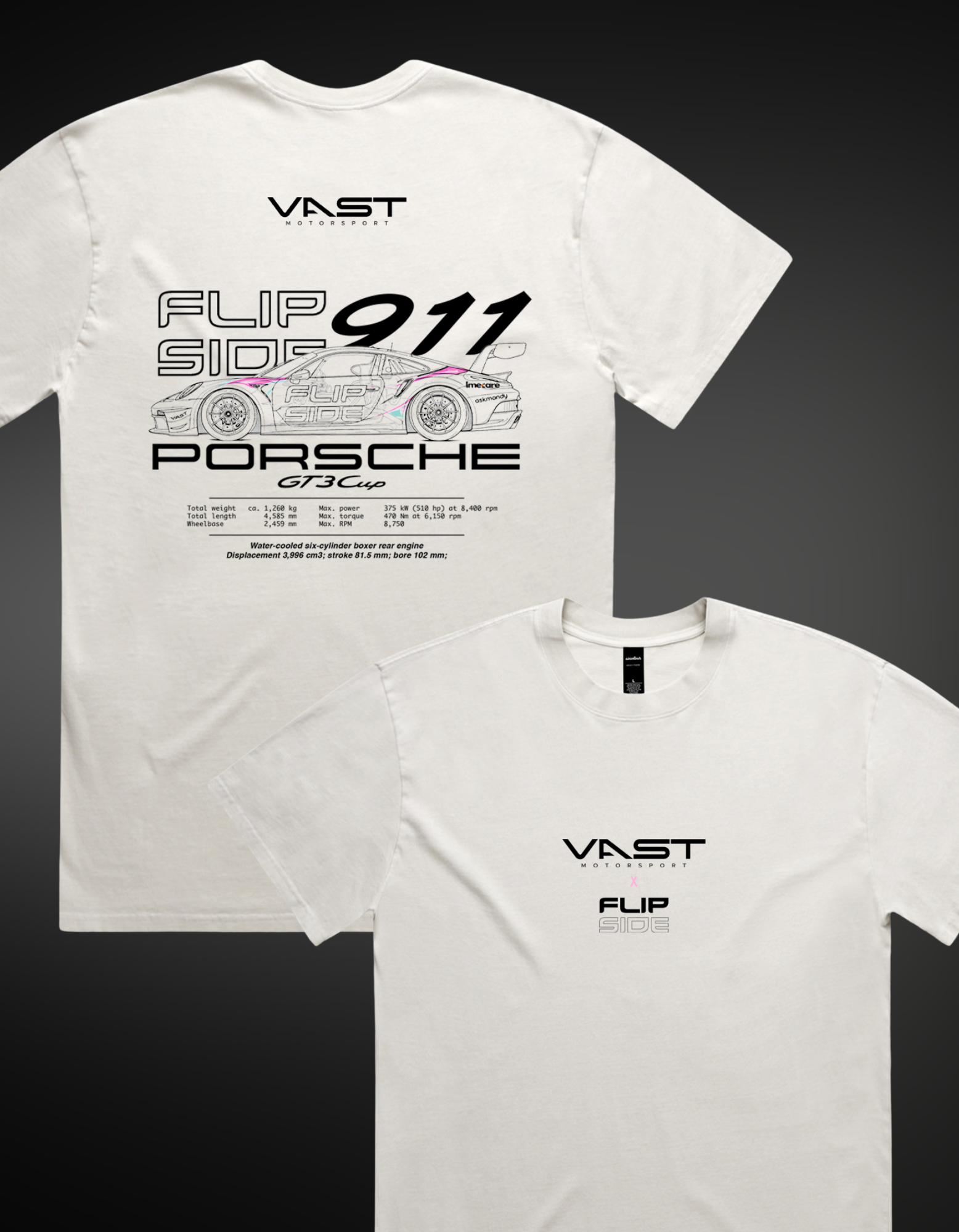 VAST X FLIPSIDE BLUEPRINT TEE // BONE