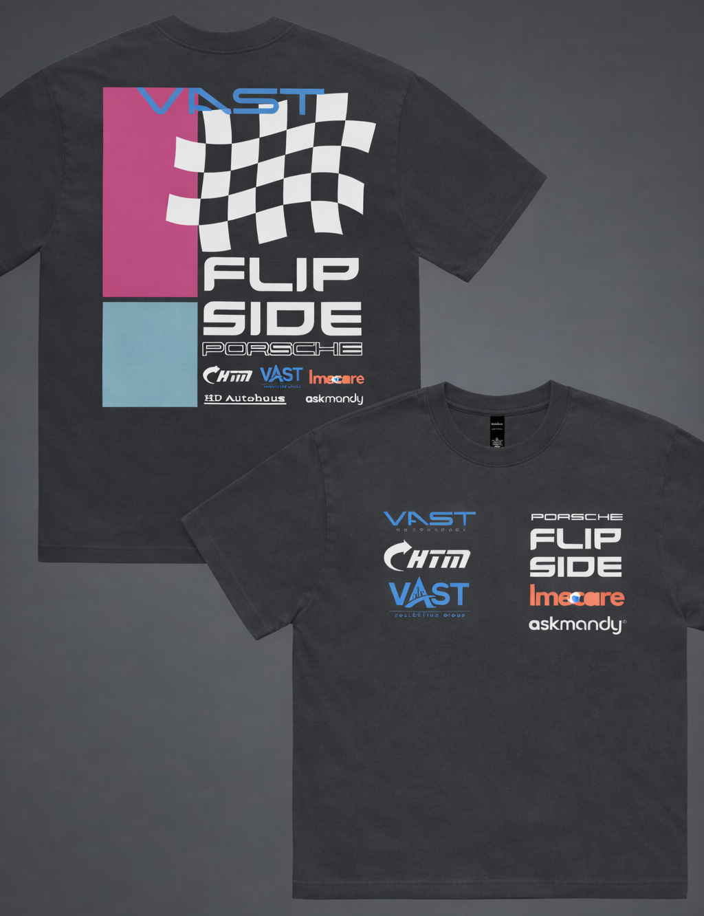 VAST X FLIPSIDE TEAM TEE // STONE GREY